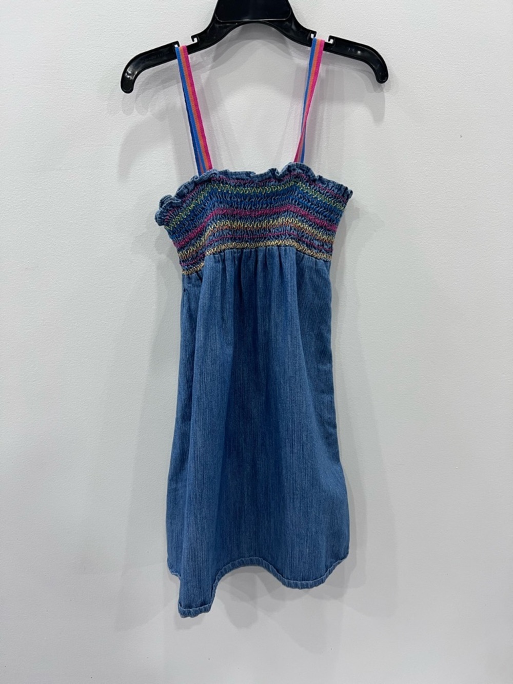 ⭐️3/$30⭐️ Vintage 725 Originals Girls Denim Dress 7/8 Smocked 100% Cotton